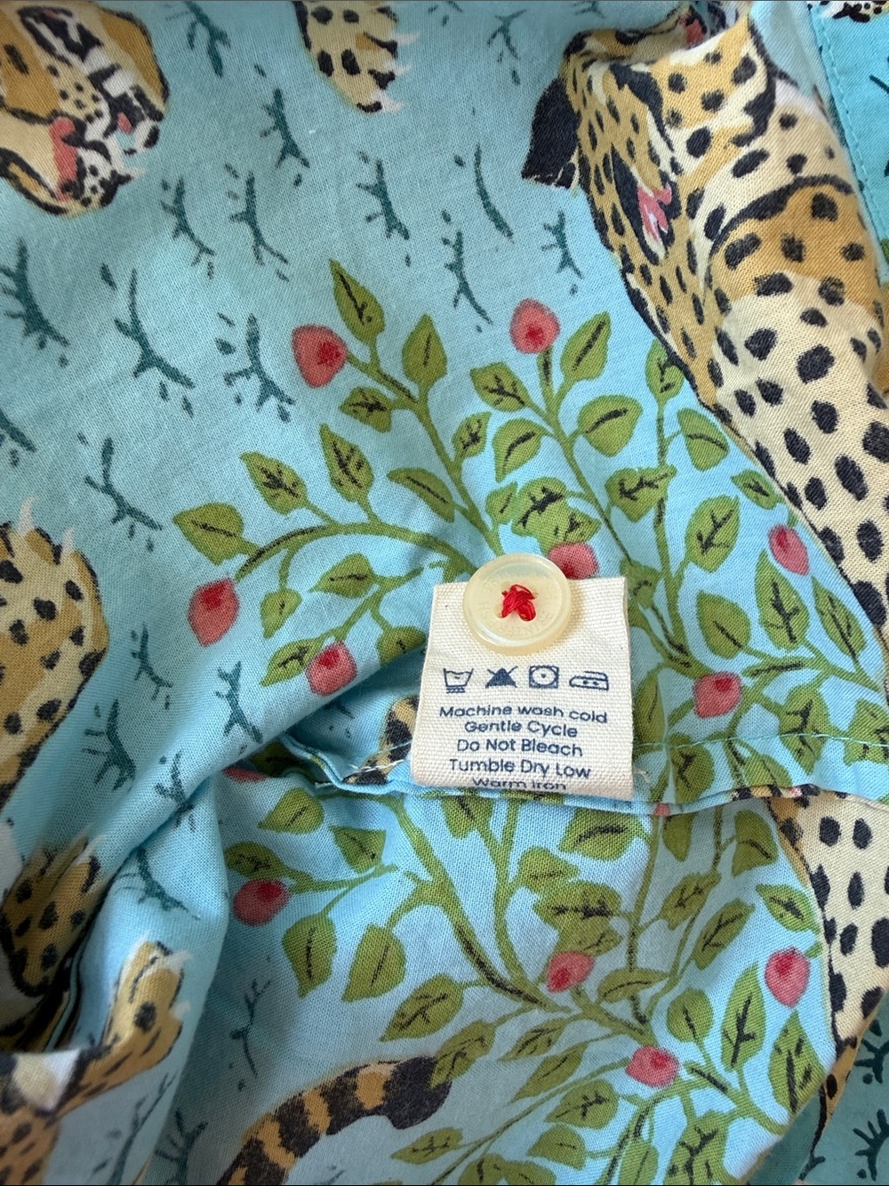 Printfresh Bagheera Leopard 🐆 Print Something Blue (Aqua) Short Pajama Set-XXS - Picture 15 of 16